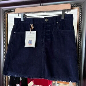 INDIGO Rein Corduroy Button Fly Mini Skirt NWT‎